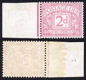 KGV 2d Magenta Post Due Colour Trial wmk Simple Cypher U/M Cat 110 pounds