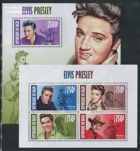 Niger 2013, Elvis Presley 2 s/s, MNH