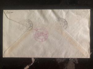 1938 Libreville French Africa Congo Registered Cover To New York USA