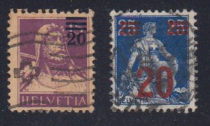 Switzerland - 1921 - SC 198-99 - Used