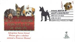 Animal Rescue, Adopt A Shelter Pet First Day Cover #1