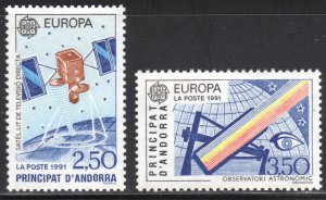 French Andorra #403-404 1991 Europa Set MNH