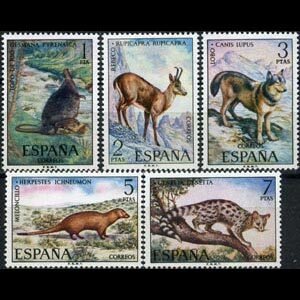 SPAIN 1972 - Scott# 1729-33 Wildlife Set of 5 NH