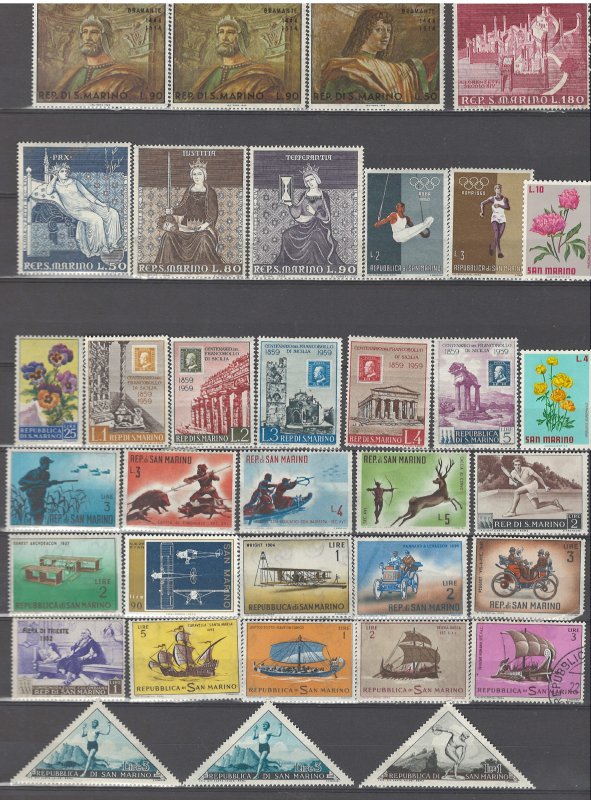 COLLECTION LOT # 45 SAN MARINO 67 STAMPS CLEARANCE