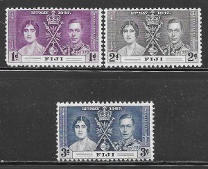 Fiji 114-116: George VI and Queen Mary, MH, VF