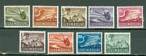 LUXEMBOURG 1946 AIR #C7-15...SET MNH...$8.00