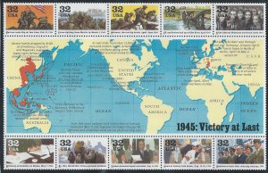US #2981 Mint Sheet, 1945 - Victory at Last, M-NH*-