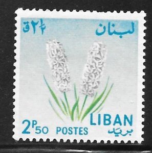 Lebanon 420: 2.50p Hyacinth, MH, F-VF