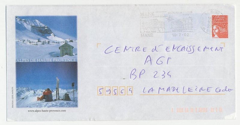 Postal stationery / PAP France 2002 Skiing