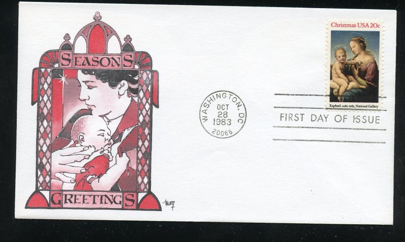 US 2063 Christmas Issue 1983 UA Marg cachet FDC