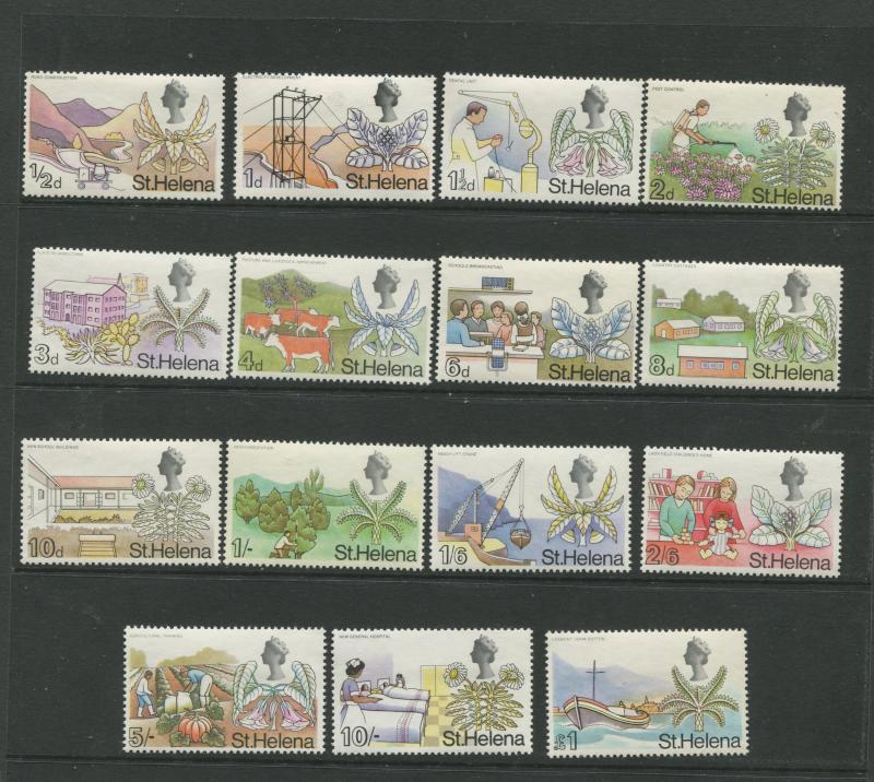 St.Helena - Scott 209-223 - Definitive Issue -1968 - MVLH - Set of 15 Stamps