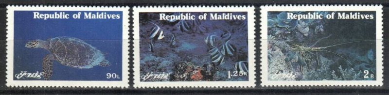 Maldives Stamp 897-899  - Marine life