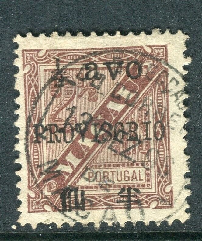 MACAU; 1890s early classic Luis issue surcharged used 1/2a value 