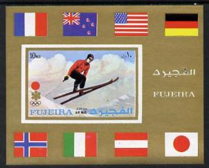 Fujeira 1972 Winter Olympics (Skiing) imperf m/sheet unmo...