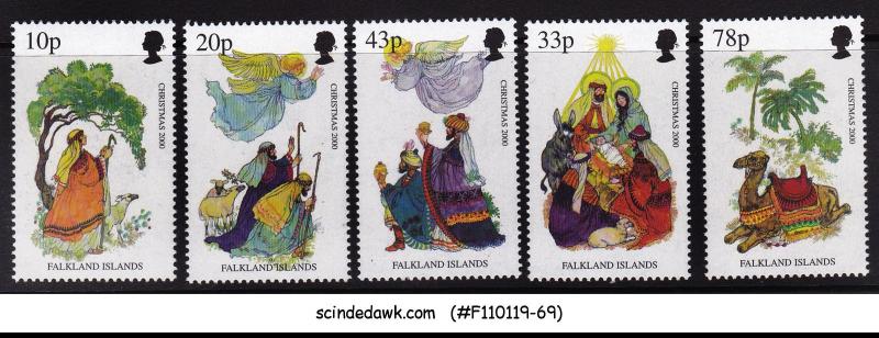 FALKLAND ISLANDS - 2000 CHRISTMAS SCOTT#771-775 5V MINT NH