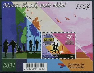 Cape Verde 2021 MNH Medical Stamps Prevent Alcohol Abuse Campaign 1v M/S