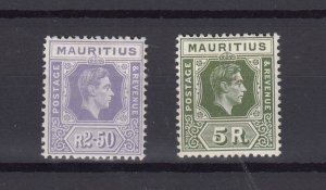 Mauritius KGVI 1938 2.5R/5R SG261/262 MH BP10326