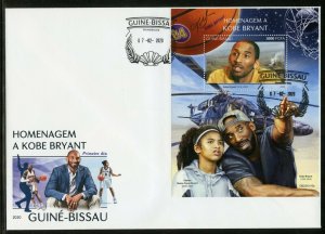 GUINEA BISSAU 2019 HOMMAGE TO KOBE BRYANT BASKETBALL  SOUVENIR SHEET FDC