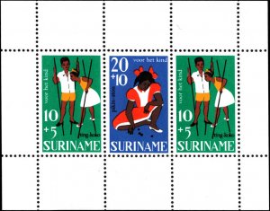 Suriname #B137-B141, B139a, Complete Set, 1967, Children, Never Hinged