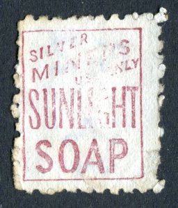 New Zealand 1882.  2 1/2d blue P10 Used. Advert, Sunlight Soap. SG220e.