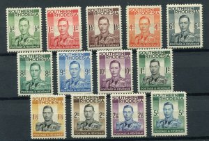 KGVI SOUTHERN RHODESIA GOOD SET SCOTT 42-54 SG 40-52 PERFECT MH