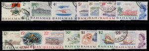 BAHAMAS QEII SG295-309, 1967-71 complete set, VERY FINE USED. Cat £15. CDS