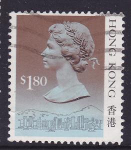 Hong Kong - 1987 QE II - $1.80- used 