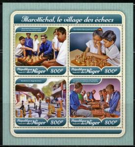 NIGER 2017 MAROTTICHAL CHESS VILLAGE SHEET MINT NH