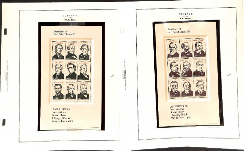 United States Stamp Collection on 24 Scott National Pages, 1980-1987 MNH (JK)
