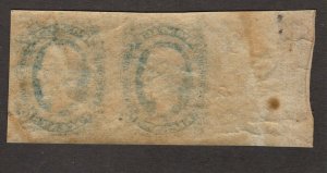 Confederate States - 11 - Margin Pair - EXTRA FINE  - Never Hinged 