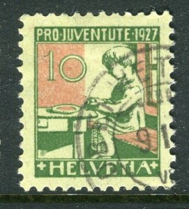 SWITZERLAND; Early Pro-Juventute issue 1927 fine used 10c. value