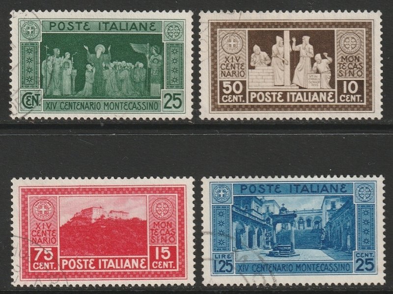 Italy 1929 Sc 233-6 partial set used probably fake cancels