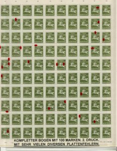 Lithuania Mi.472/MNH cpl.sheet of 100/plate errors