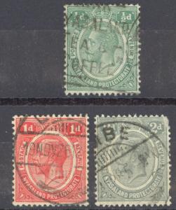 Nyasaland Protectorate Sc# 12-14 Used 1913-1919 ½p-2p KGV Definitives 