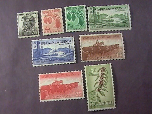 PAPUA/NEW GUINEA # 139-146-MINT/HINGE-COMPLETE SET-1958-60