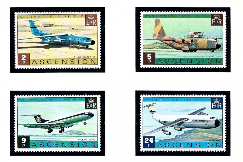 Ascension Is 185-88 MNH 1975 Airplanes