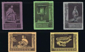 Art: Hermitage museum Treasure = set of 5 Russia 1966 Sc 3290-94 Mi 3313-17 MNH