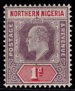 NORTHERN NIGERIA EDVII SG11, 1d dull purple & carmine, M MINT. 