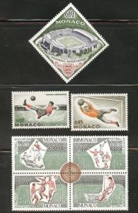 MONACO Scott 554-564 MH* 1963 short stamp set