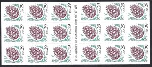 United States 2491a 29¢ Pine Cone (1993). Pane of 18. MNH