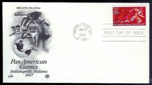 UNITED STATES FDC 22¢ Pan American Games 1987 Postal Society