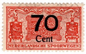 (I.B) Netherlands Railway (Spoorwegen) : Parcel Stamp 70c