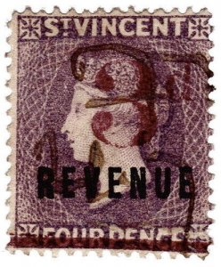 (I.B) St Vincent Revenue : Stamp Duty 3d on 4d OP