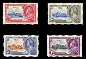 Fiji #110-113 Cat$20.25, 1935 Silver Jubilee, set of four, hinged