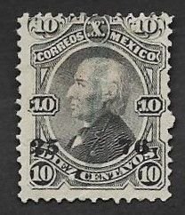 SE)1874-80 MEXICO  HIDALGO 10C SCT 107, MINT