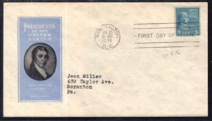 US 810 James Monroe Ioor U/A FDC