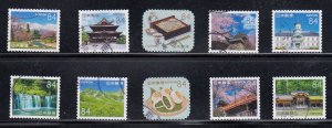 Japan 2023 Yt#11349-11358 My Journey Stamp Series 8: Shinshu used