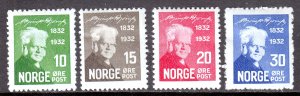 Norway - Scott #154-157 - MH - Crease on #155,156 - SCV $16.00