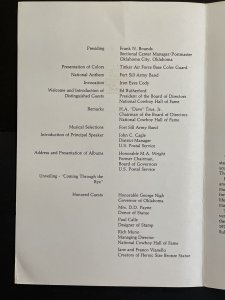 1981 Frederic Remington First Day Ceremony Program Sc# 1934