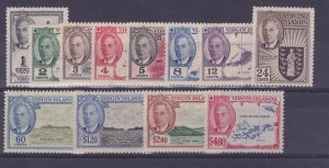 VIRGIN ISLANDS #102 -113 mint hinged  MAPS LIGHTHOUSE